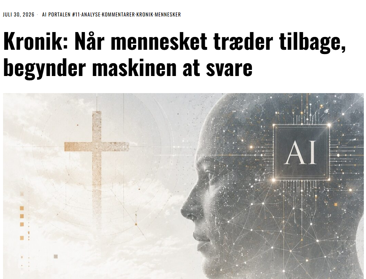 Når mennesket træder tilbage, begynder maskinen at svare