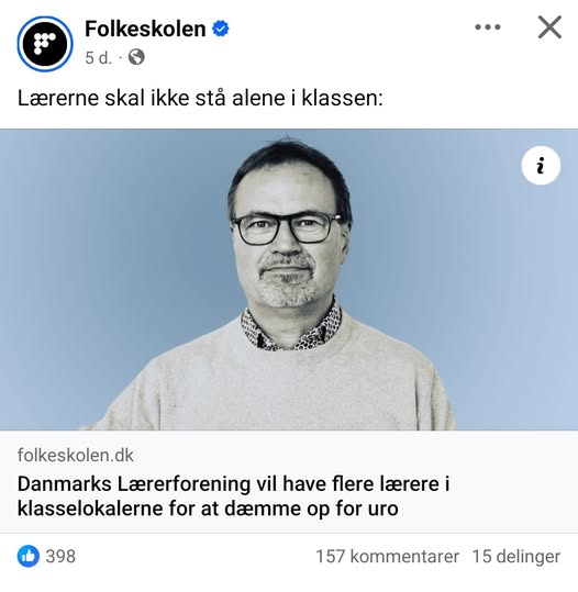 Udmelding fra Danmarks Lærerforening
