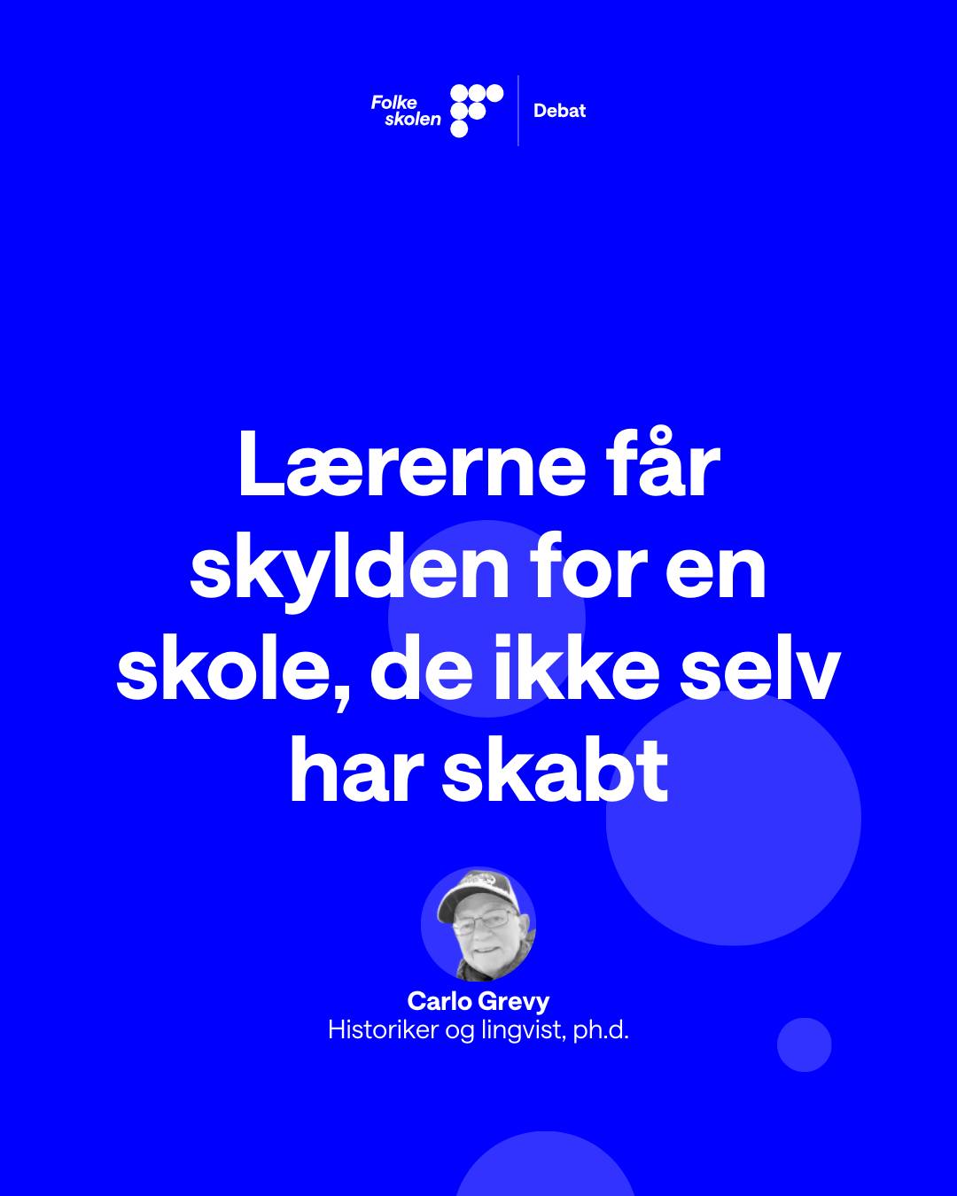 Lærerne får skylden