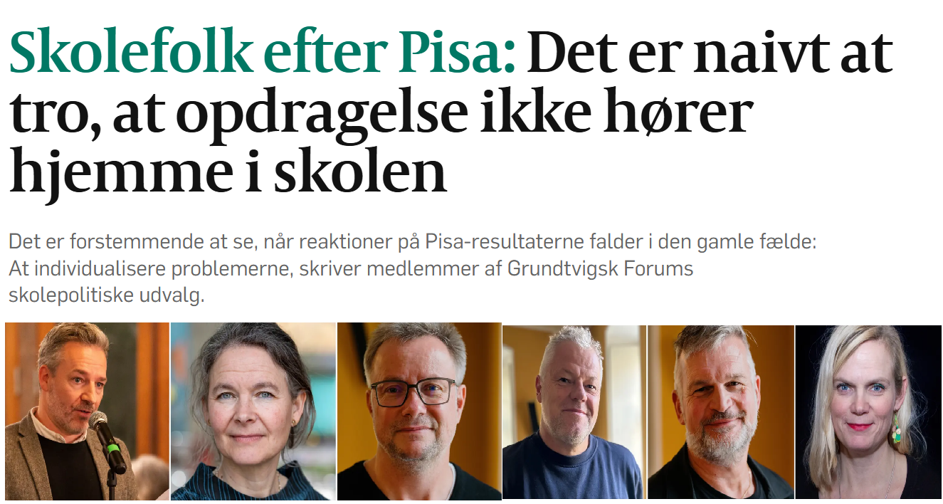 I Skolemonitor: Skolefolk efter PISA