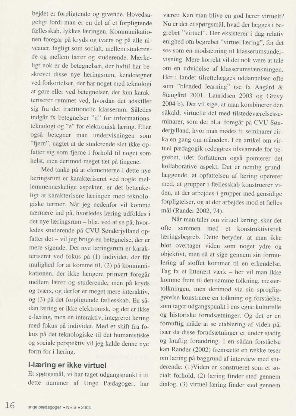 Side 3 af I-læring – i for interaktion, integritet og individualitet